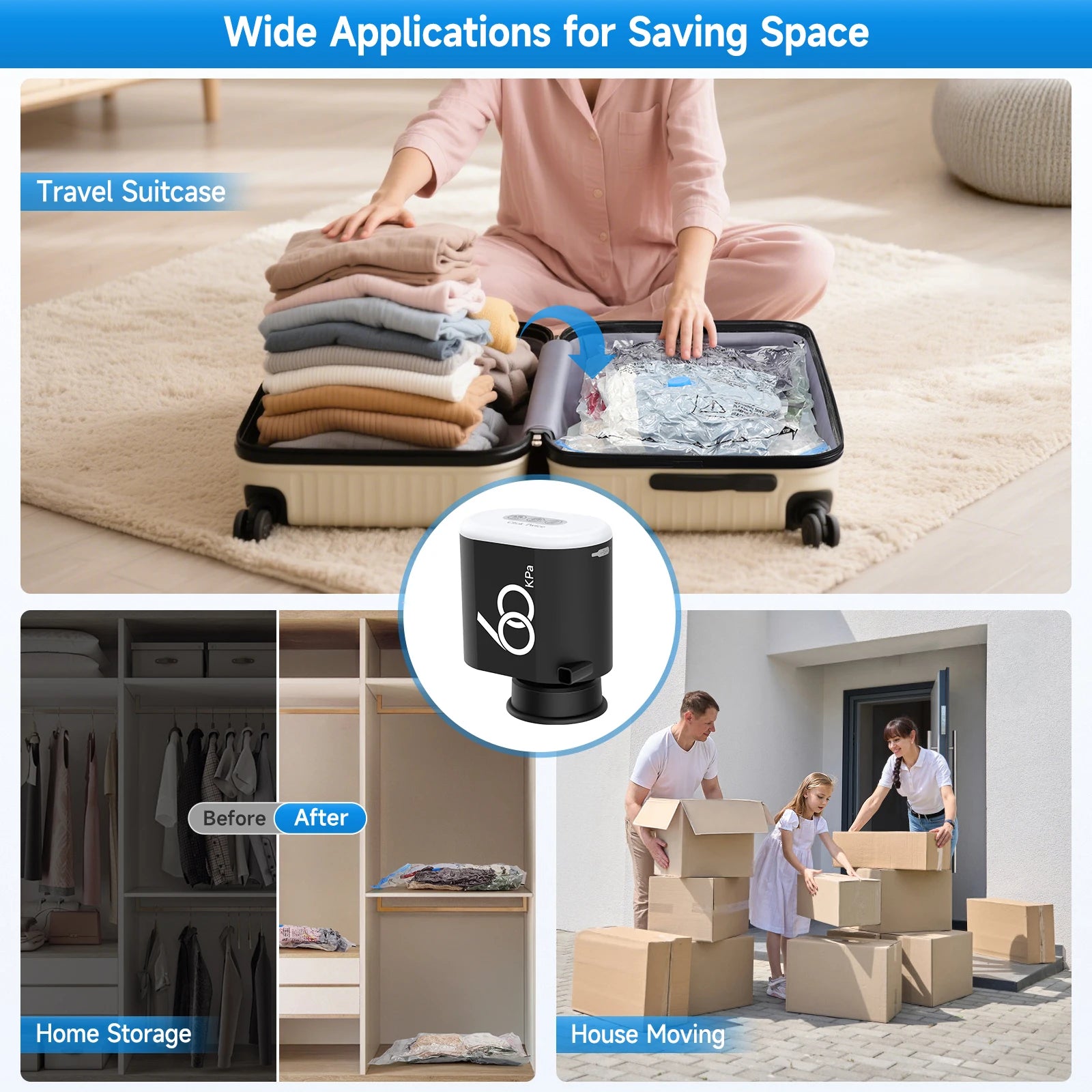 SmartPack Power vacuum bag compression system product detail
