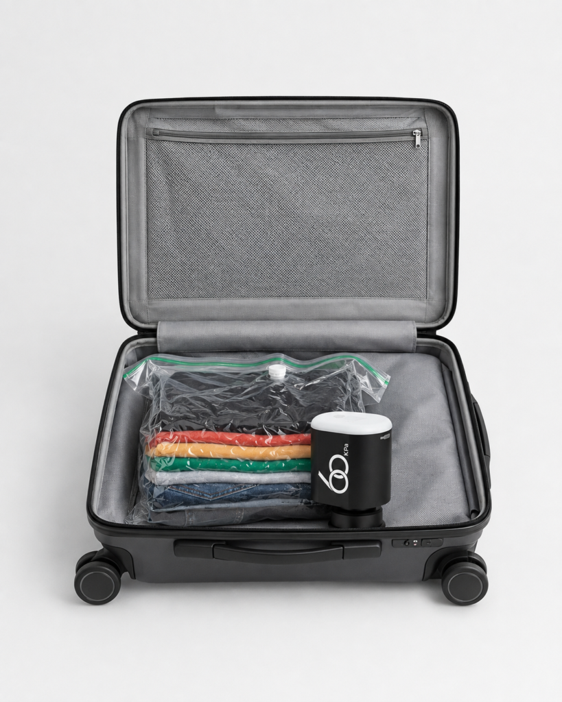 Suitcase before compression